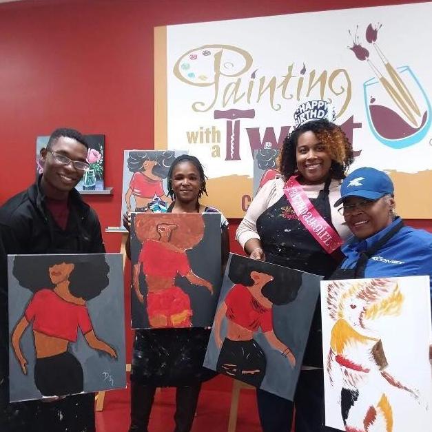 Brittany's Birthday Surprise with Devin, Aisha & her Mom
