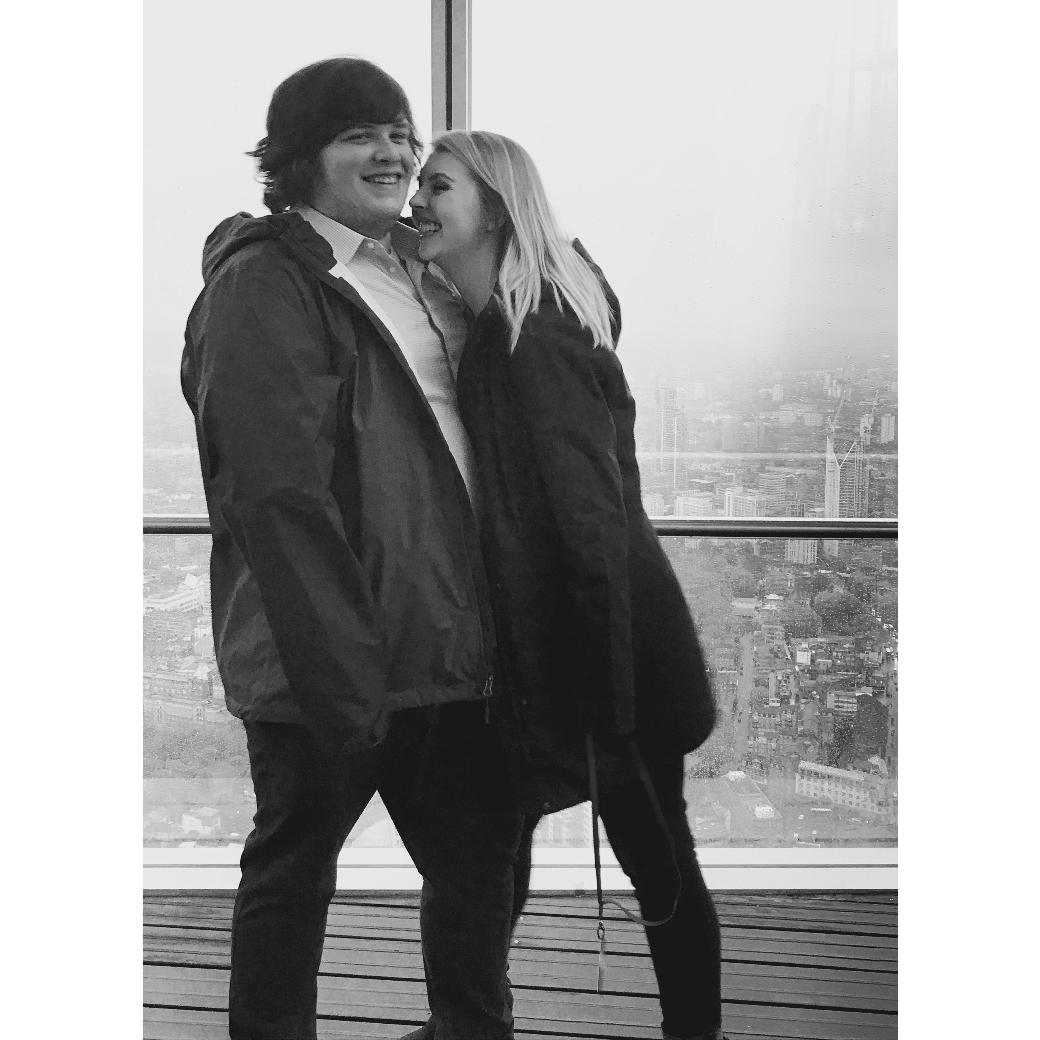 This was during our May-mester in the UK, on top of the Shard in London.