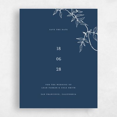 Navy, Blue Wedding Save the Date - Sinclair Type