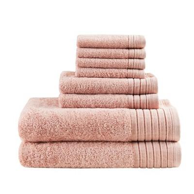 8pc Velvetine Cotton Bath Towel Set