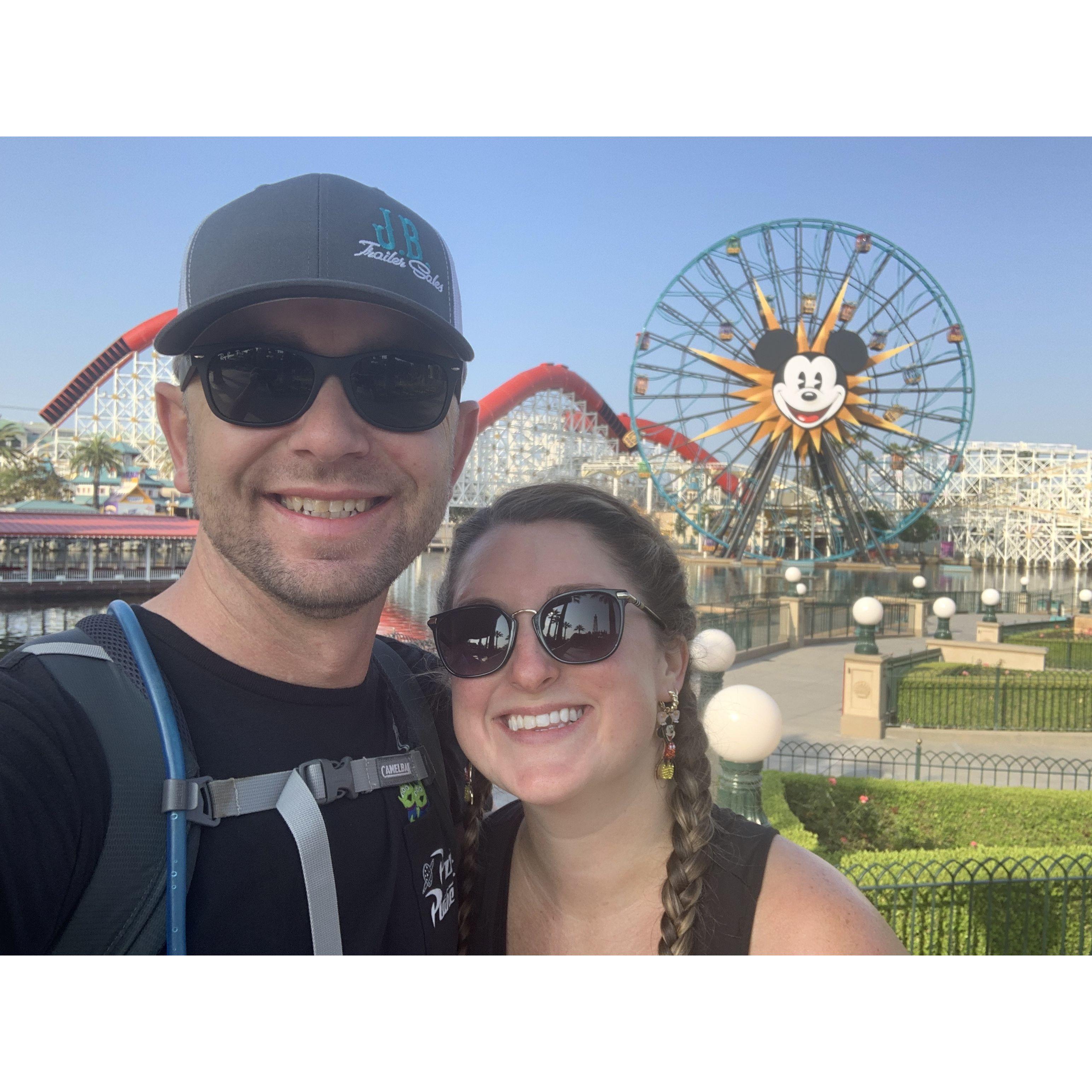 Outside Pixar Pier at Disneyland