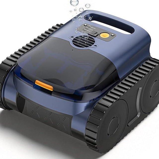 Pool Vacuum for Inground Pool, Cordless Pool Cleaner Robot with Smart Navigation, Self-Parking, LED Indicator, Wall&Waterline Above Ground Pool Vacuum Cleaning up to 2150 Sq.ft