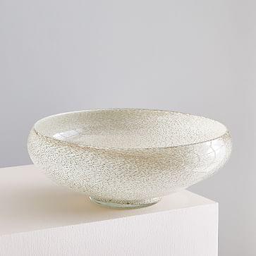 West Elm Jade Colored Glass Centerpiece Bowl