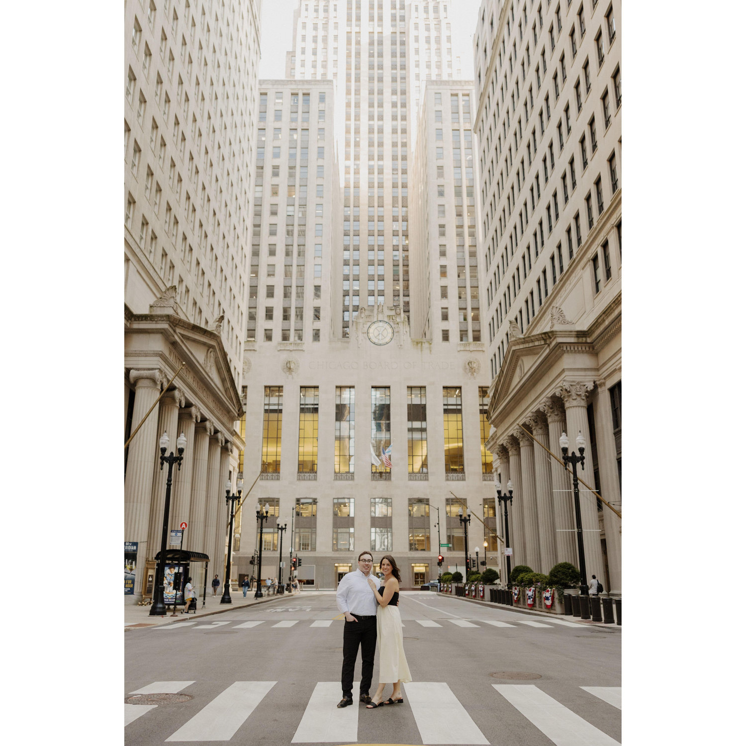 Engagement photo shoot downtown.