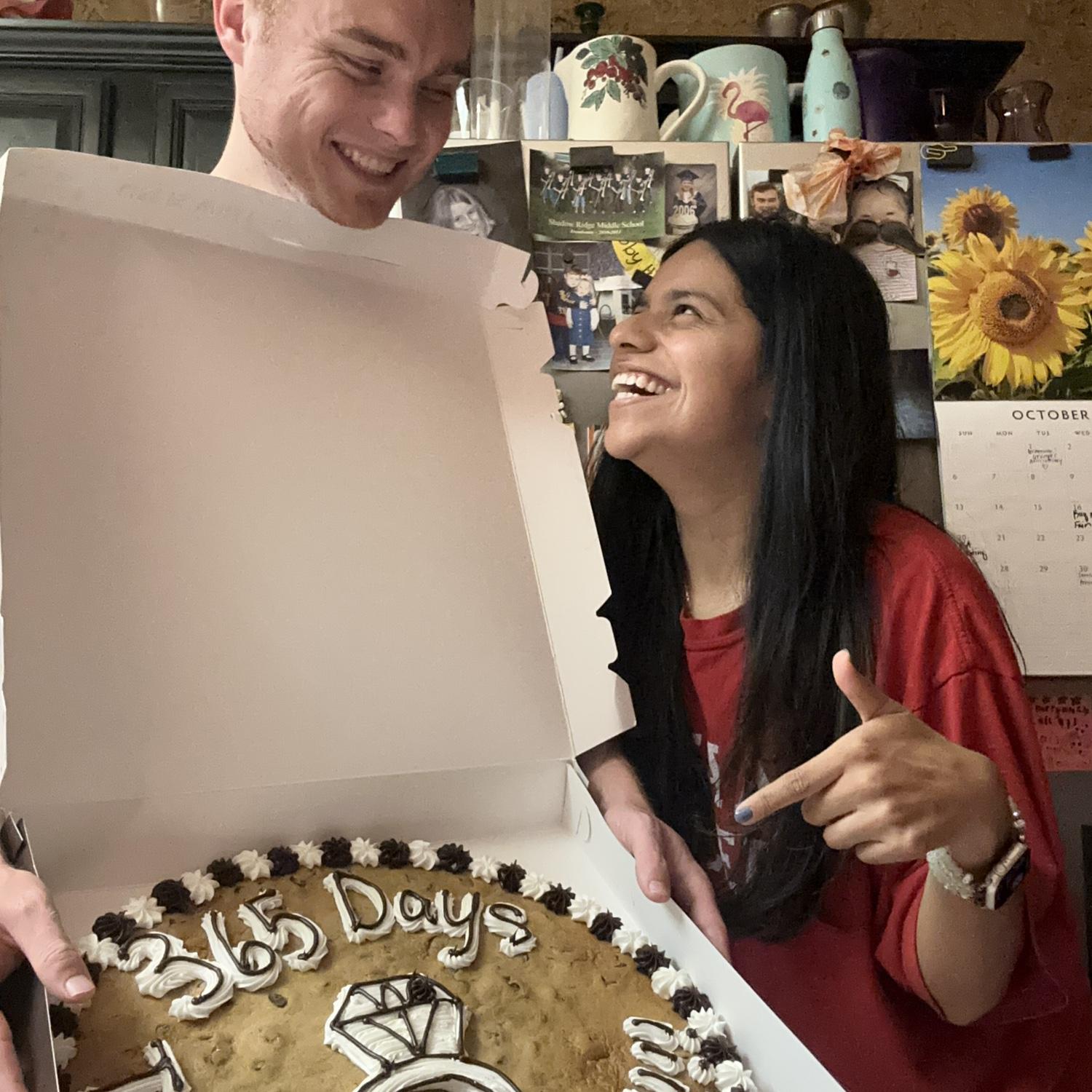 10.10.24 
Aimee & Jack celebrating that they get married a year from now