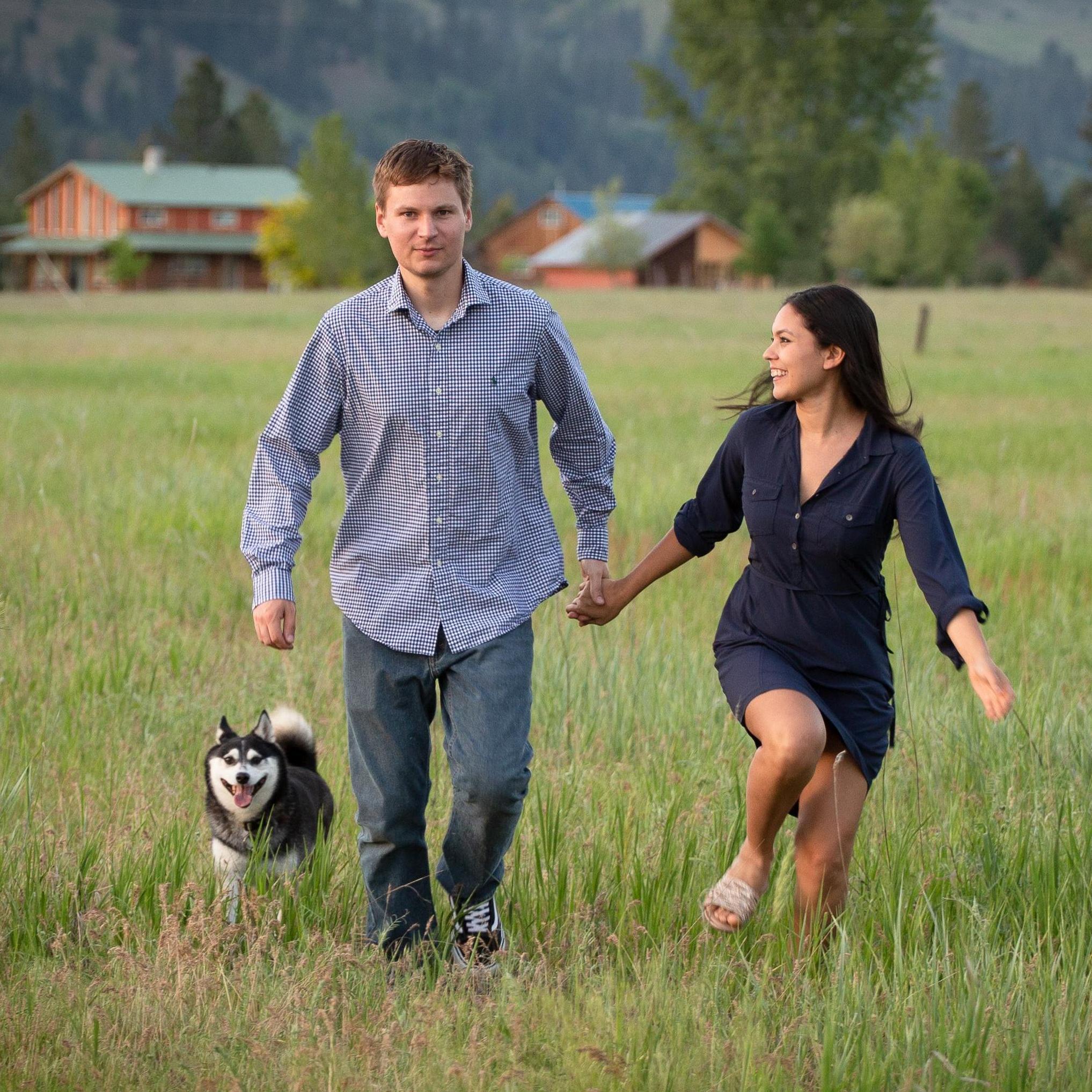 We were trying to run, haha - This picture is just the reflection of us today, a couple weeks before we say YES to LOVE!
