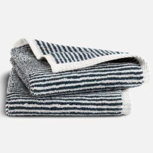 Plush Turkish Cotton Washcloths- Striped Abyss