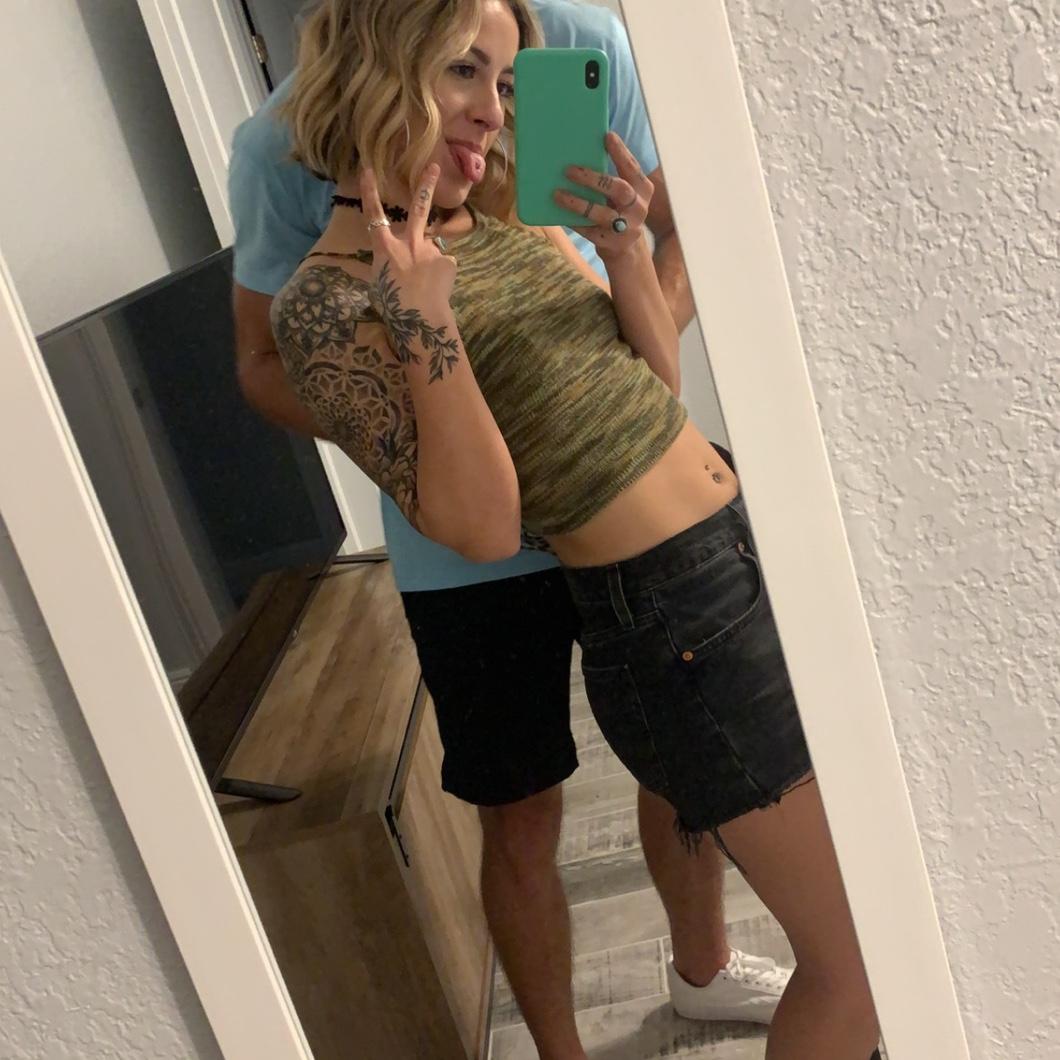 Our first photo together, but the app cropped Thomas’s big head out
