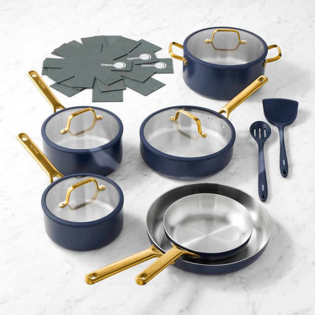 GreenPan™ Reserve Pro Stainless-Steel Color Series 10-Piece Cookware Set, Twilight