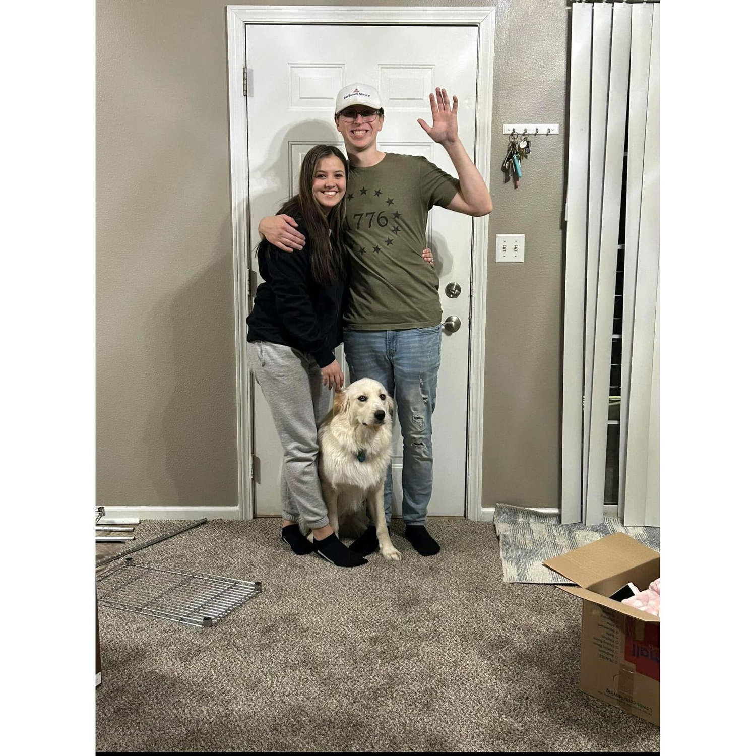 Got out first apartment together in Iowa!