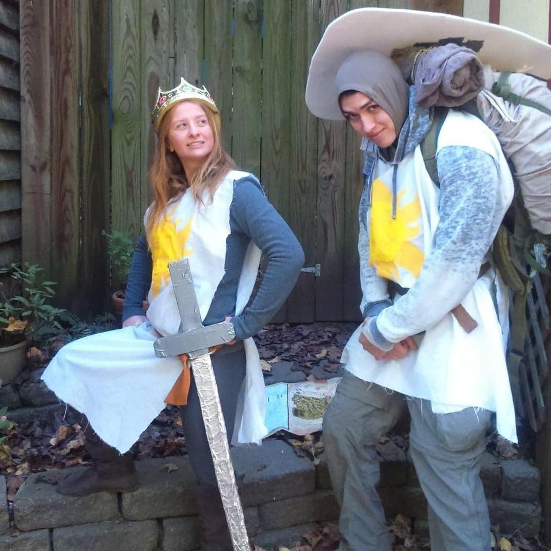 Renaissance fair as King Arther and Patsy.