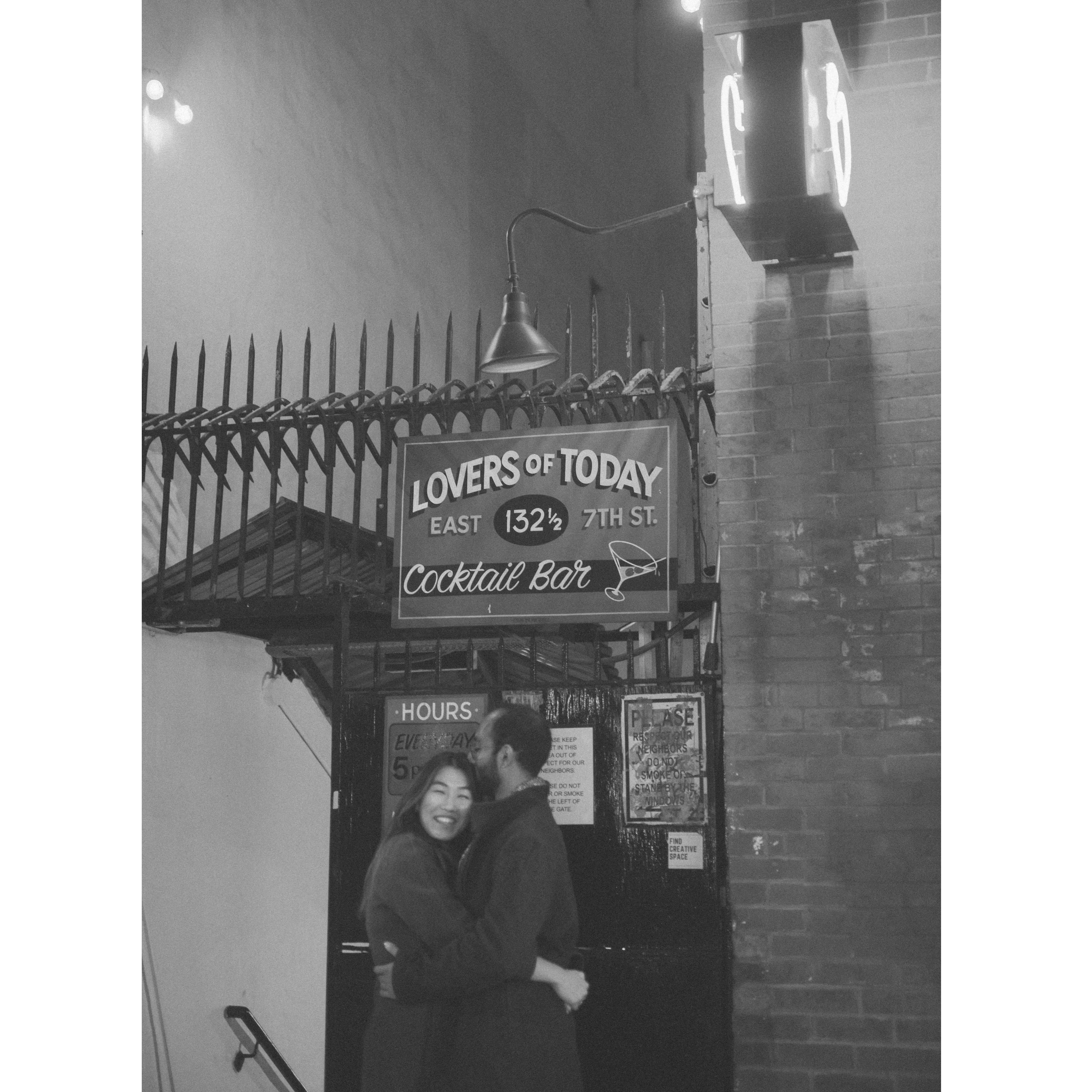 Another first date spot: Lovers of Today, East Village, NYC