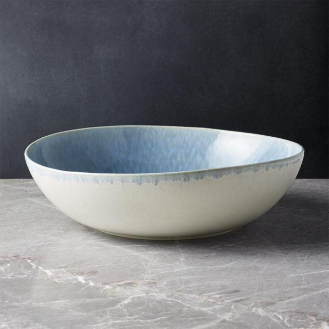 Caspian Blue Reactive Glaze Serving Bowl