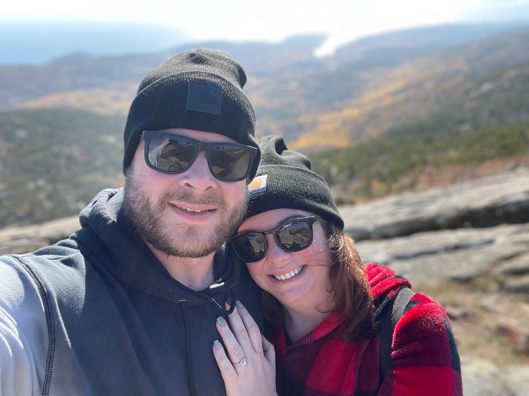 On top of Cadillac Mountain Bar Harbor Maine