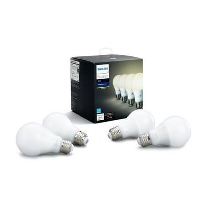 Philips Hue A19 LED Light Bulb White 4pk