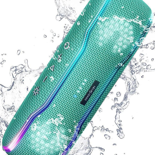 Portable Bluetooth Speaker, IPX7 Waterproof Wireless Speaker with Colorful Flashing Lights, 25W Stereo Sound with 24H Playtime, 100ft Bluetooth Range, Home, Party Speaker, TWS Pairing for Teen Gifts