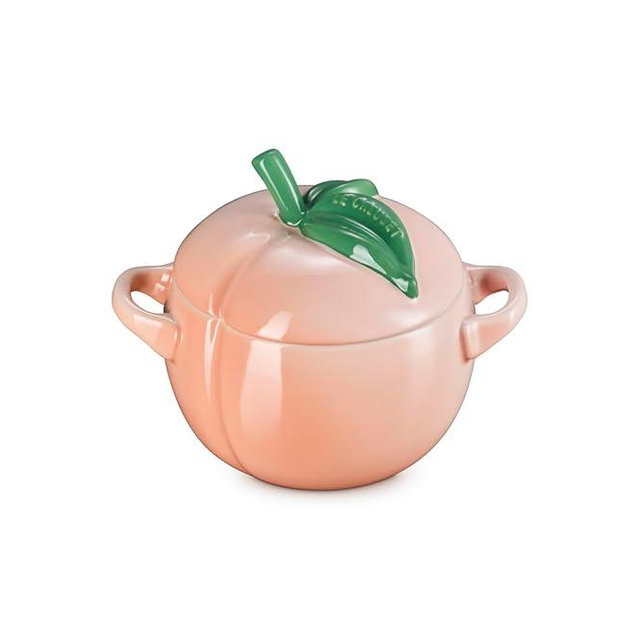 Le Creuset Stoneware Peach Mini Cocotte, 19 oz., Peche