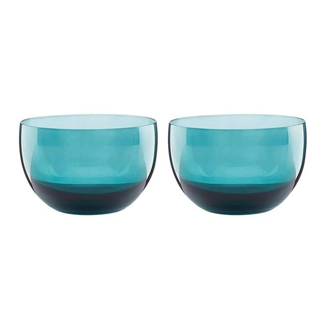 Lenox Sprig & Vine 2-Piece Glass Bowl Set, 2.00 LB, Blue