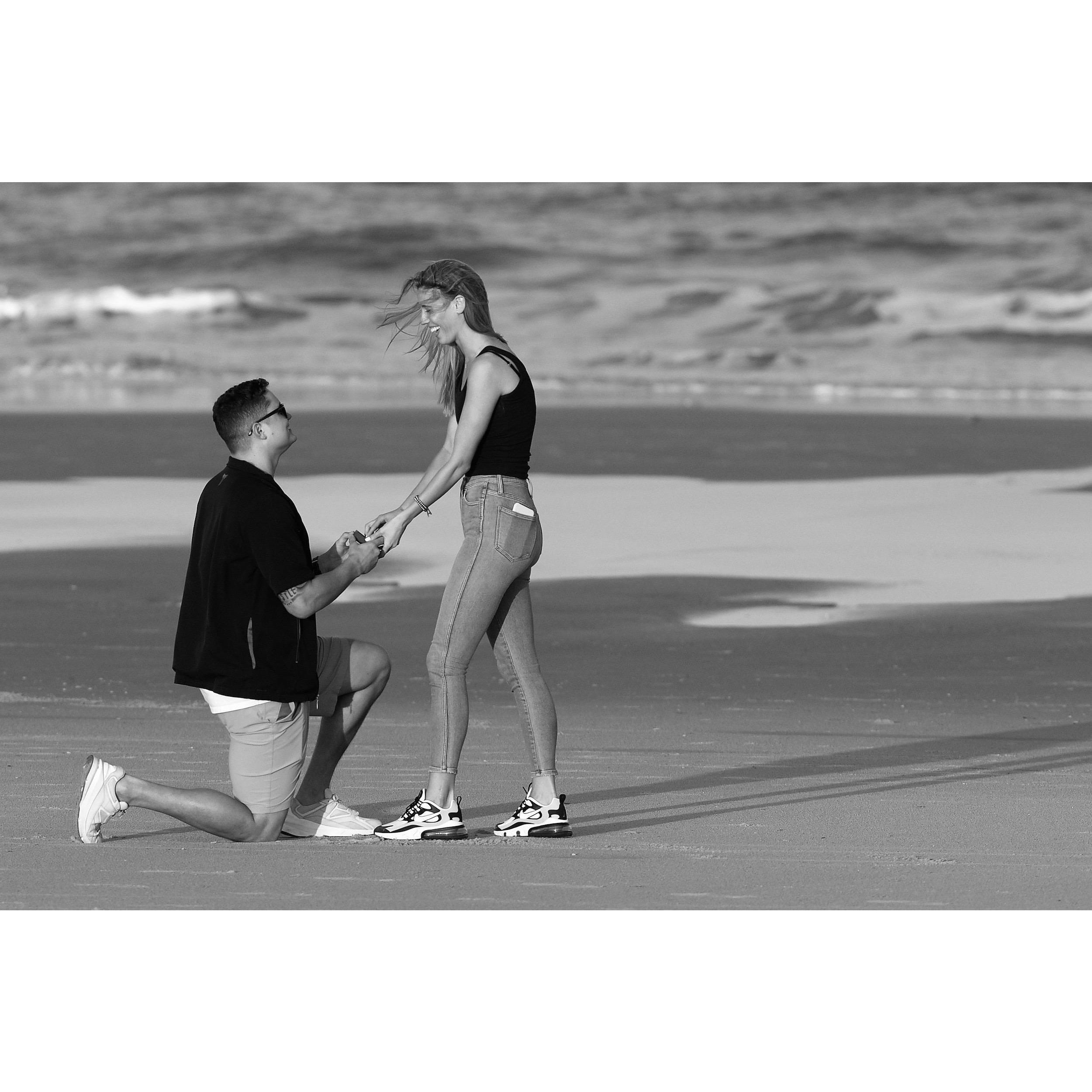 James proposed on Feb, 13 2020, just after they signed for their first home!