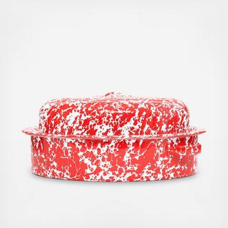 Splatter Enamelware Covered Roaster
