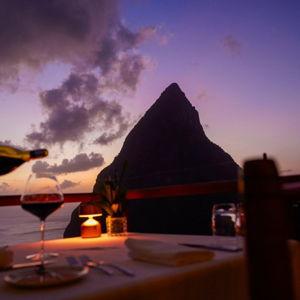 Dasheene Restaurant Dinner for 2 - St. Lucia
