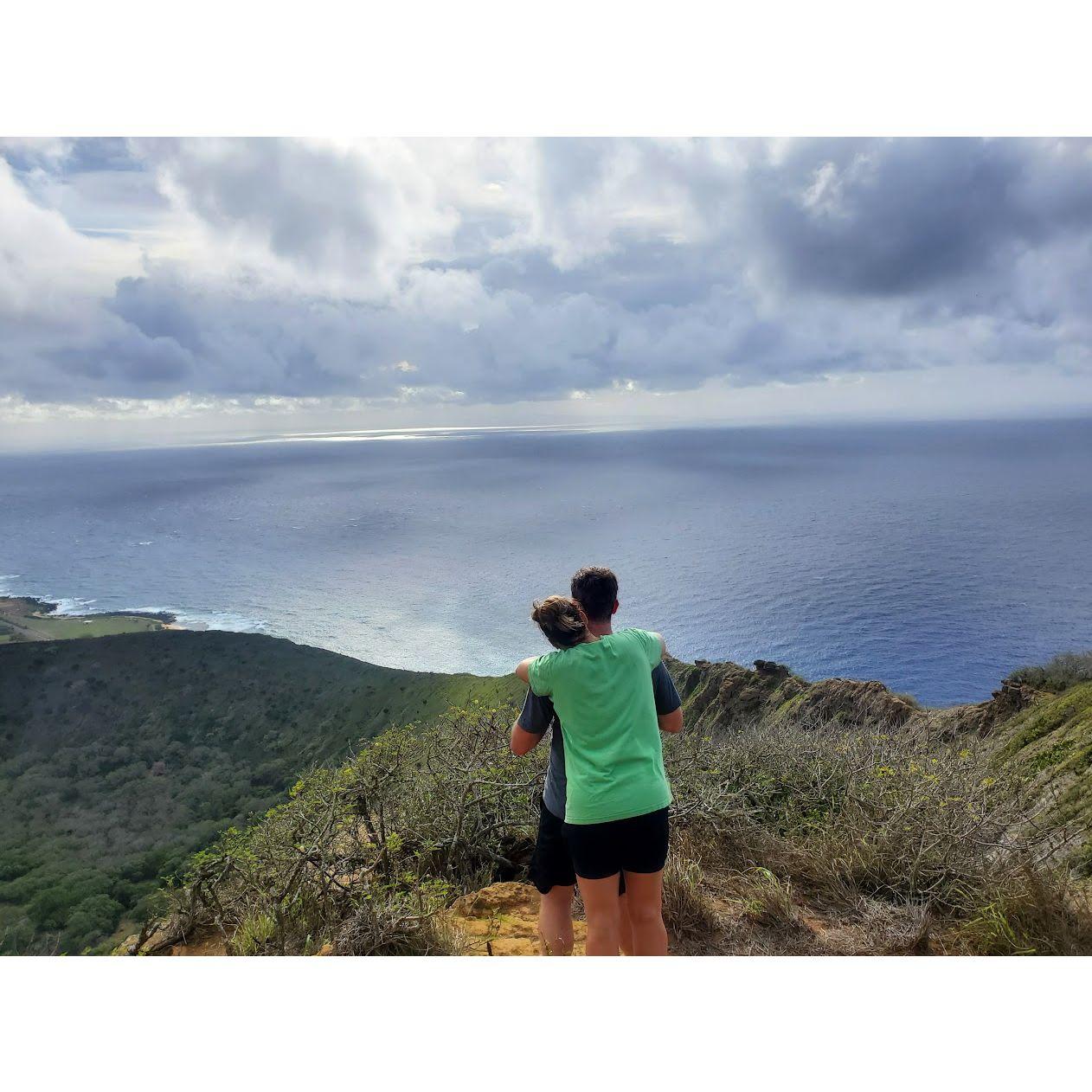 At the top of Kokohead in Hawaii.  What a hike!