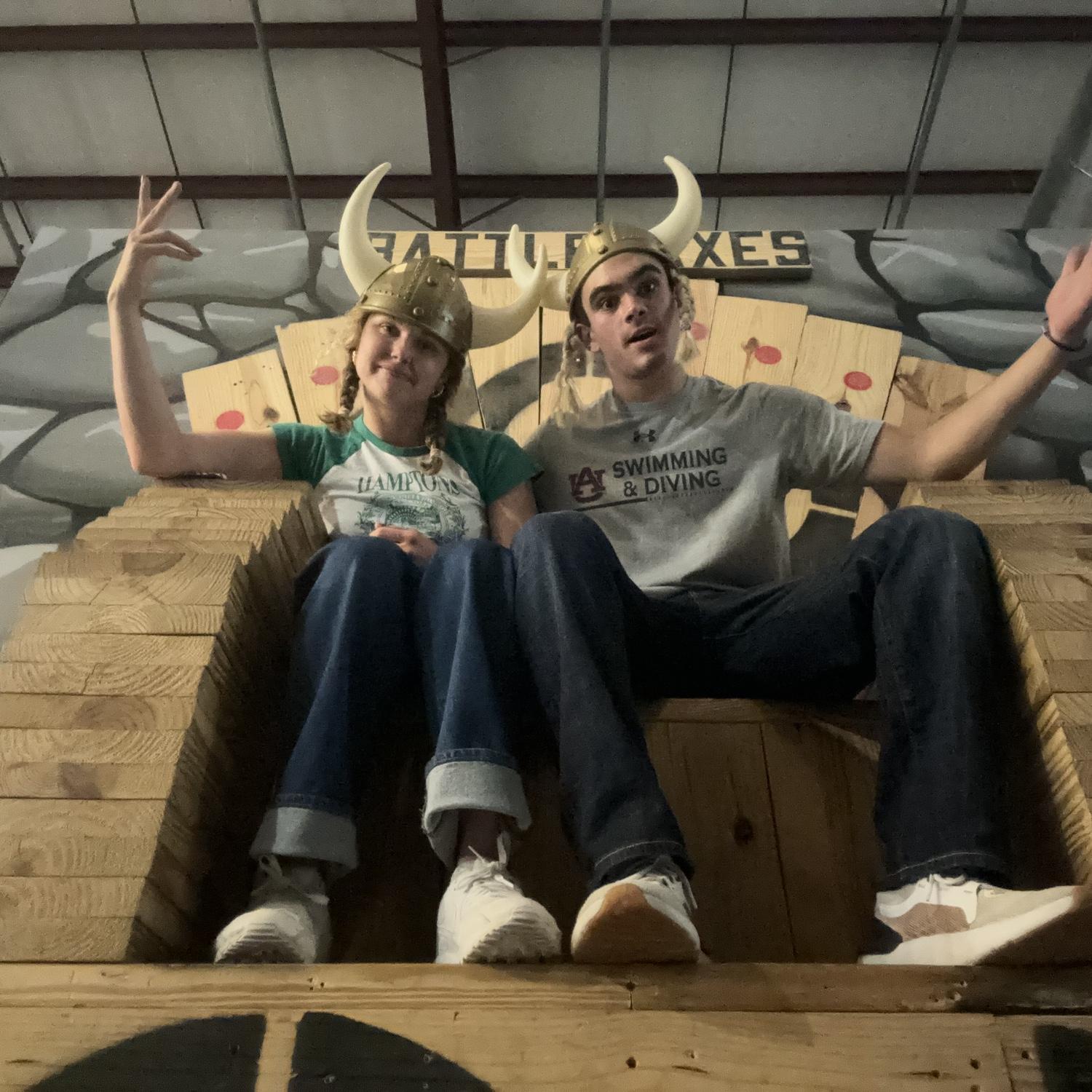 May 6, 2024. Whit and Abby love doing fun activities together. This one is from axe throwing!