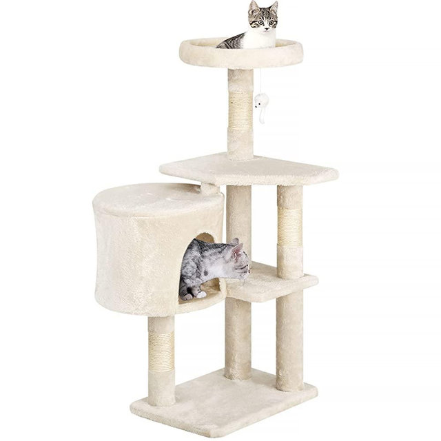 BestPet Cat Tree 36 inch Tall Scratching Toy Activity Centre Cat Tower Cat Condo Multi-Level Furniture Scratching Posts for Indoor Cats