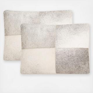 Patchwork Cowhide Pillow, Set of 2