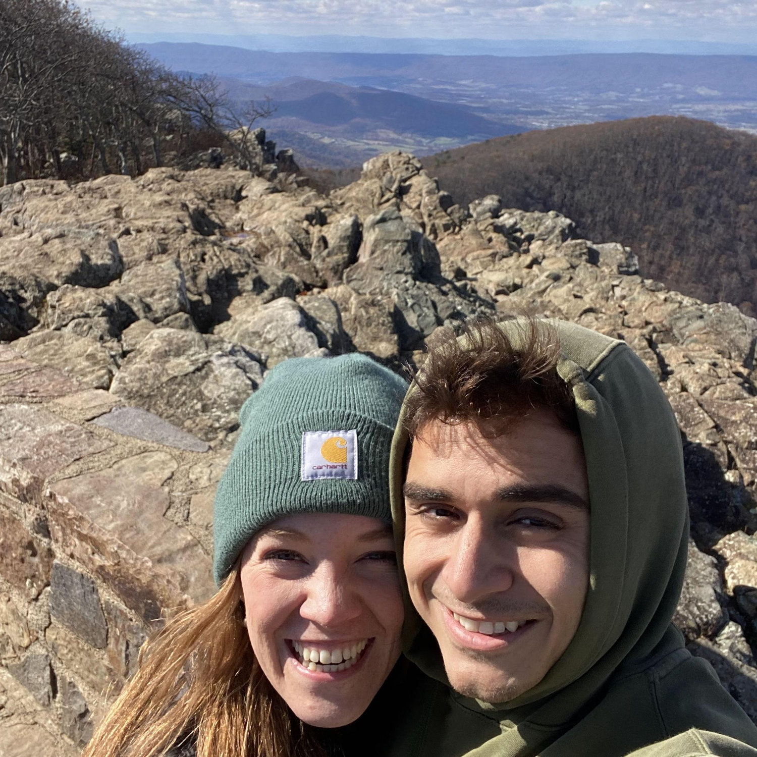 This picture doesn't capture how windy it was on the mountaintop!