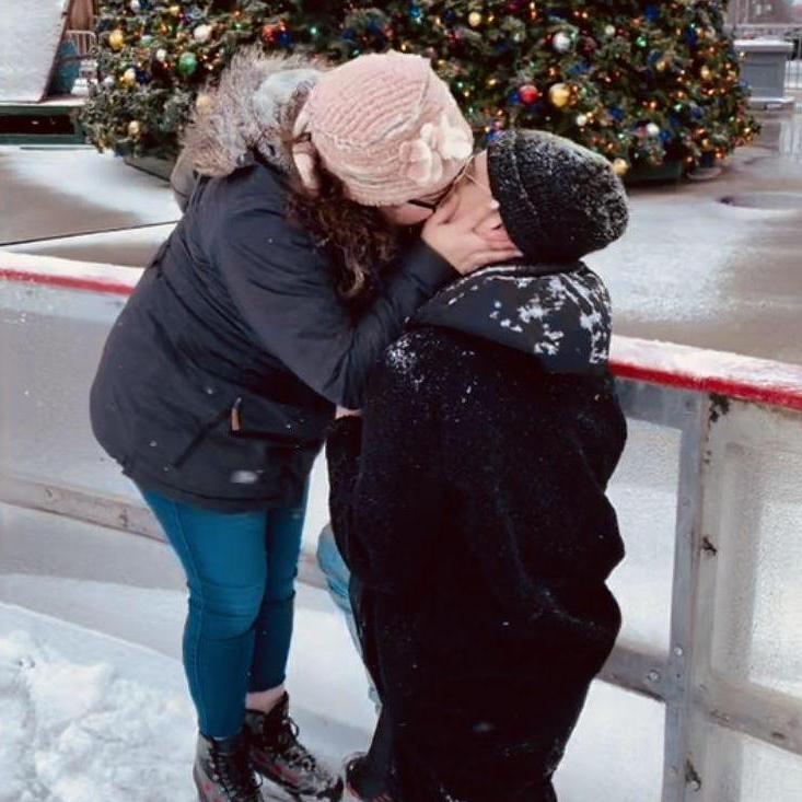 Braeden proposed on ice skates!