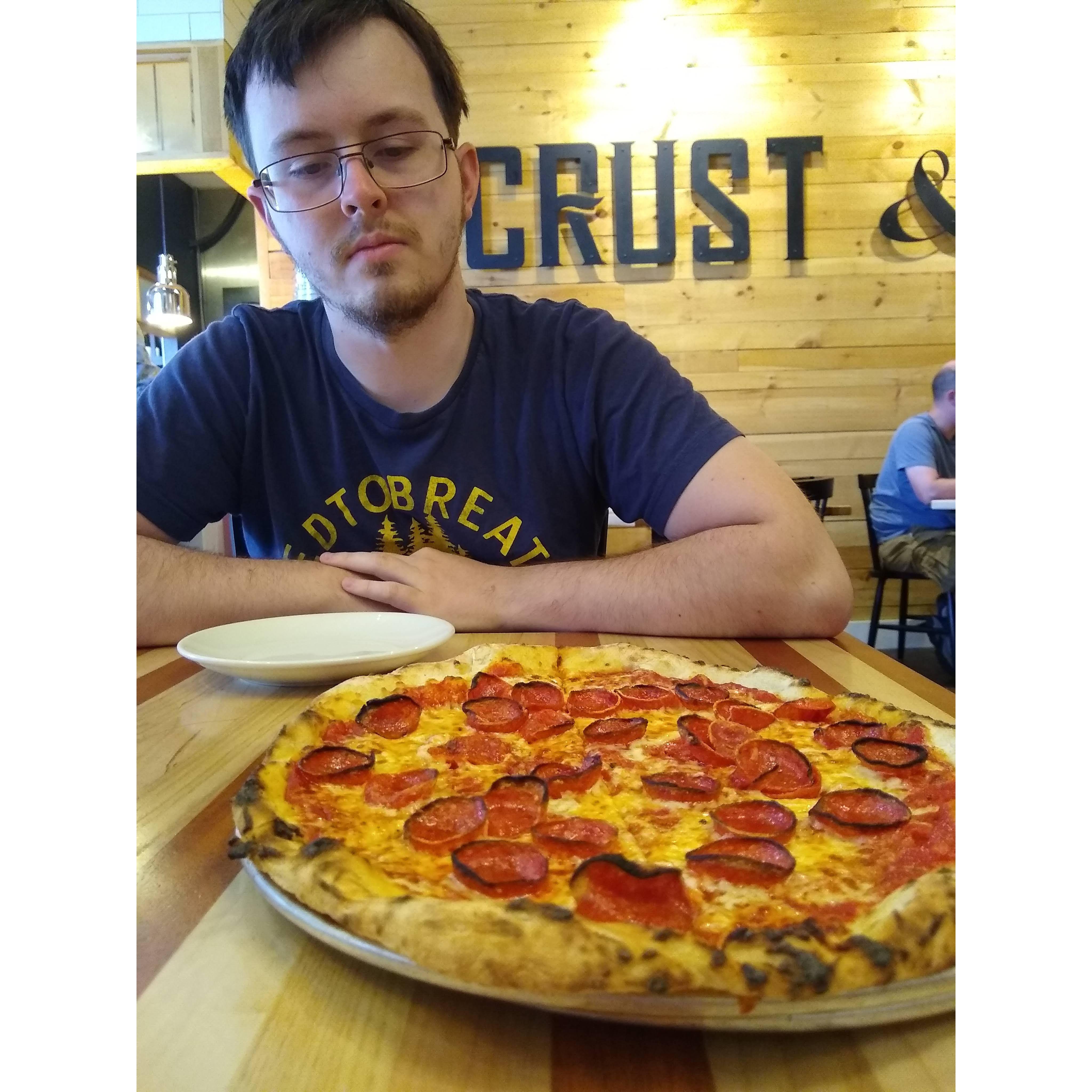 Pizza at the beach