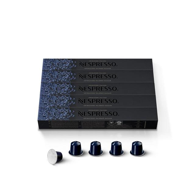 Nespresso Capsules OriginalLine, Ispirazione Palermo Kazaar, Dark Roast Coffee, 50-Count Espresso Pods, Brews 1.35-oz.