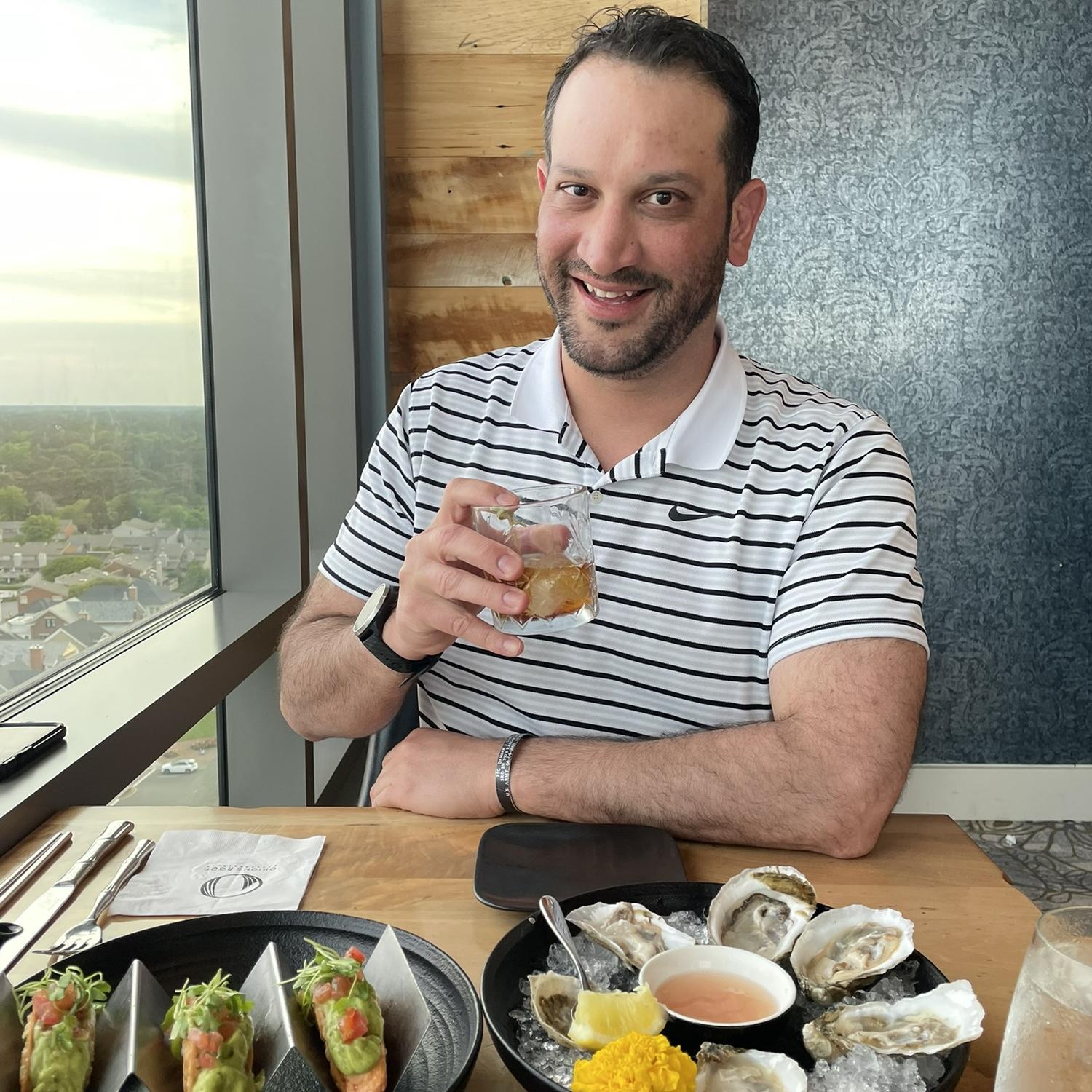 Celebrating being engaged in Virginia Beach!