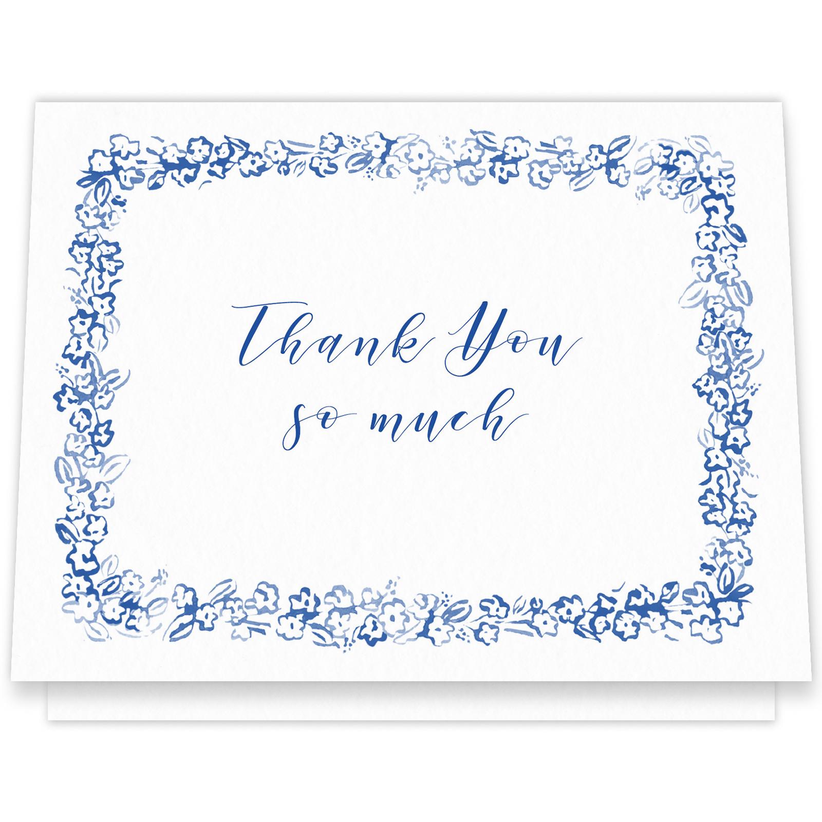Brier Landscape | Cobalt | Zola Thank You Cards
