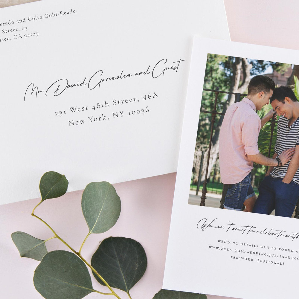 Burke Classic | Calming Sage | Zola Wedding Invitations