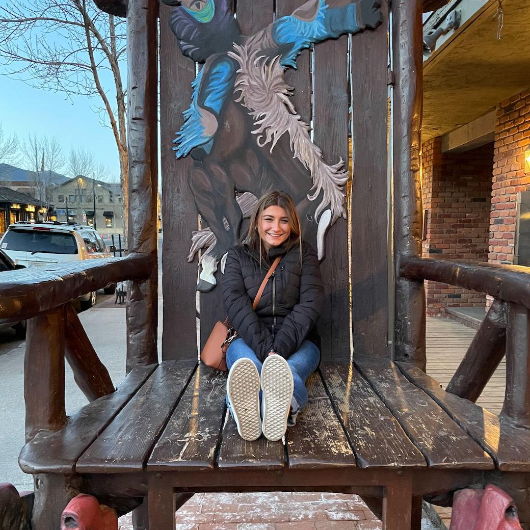 Emilia's First Photo in the Sun Valley Chair 2021