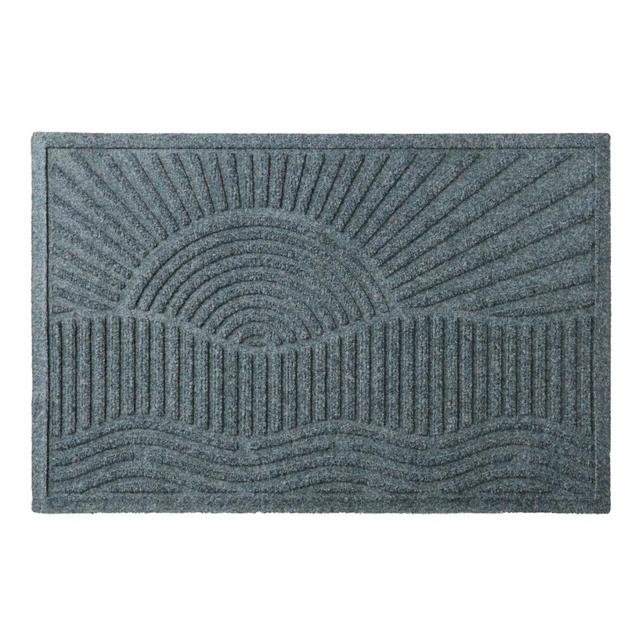 Everyspace Recycled Waterhog Door Mat, Color Bluestone, Size M