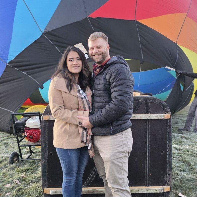The day we got Engaged - Hot air balloon ride!