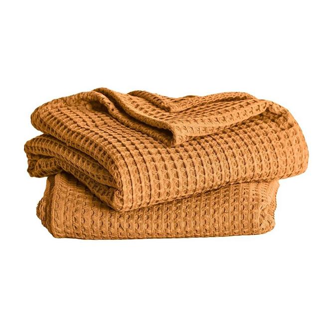 Viva Maison Waffle Bath Pack of 2 for Bathroom, 100% Turkish Cotton Bath Towels, Extra Large 35x71 (Caramel, Set of 2 Bath Towels)