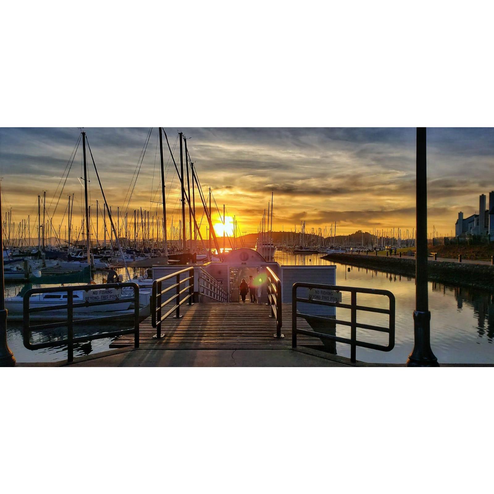 Sunset after sailing out of Richmond Harbor.