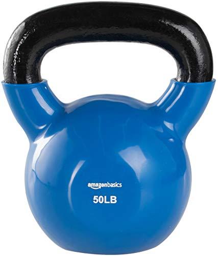AmazonBasics Vinyl Coated Cast Iron Kettlebell Weight