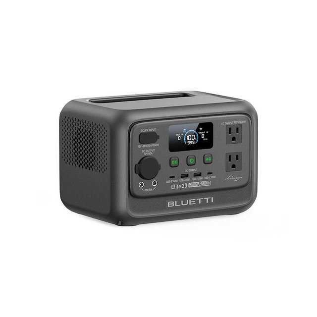 BLUETTI Solar Generator Elite 30 V2, 288Wh LiFePO4 Battery Backup 600W, AC Outlets (Power Lifting 1500W), 0-100% in 70 Min, for Camping, Road Trip, Outage (Solar Panel Optional)