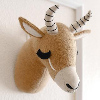 Kendi Antelope Plush Head Wall Decor
