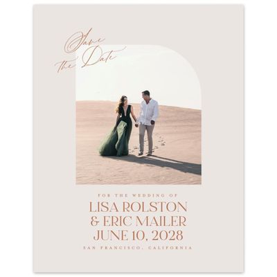 Tuscany, Beige Wedding Digital Save the Date - Menton Photo