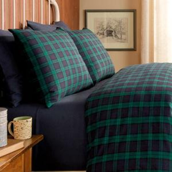 Yarn-Dyed Plaid Flannel Duvet Cover