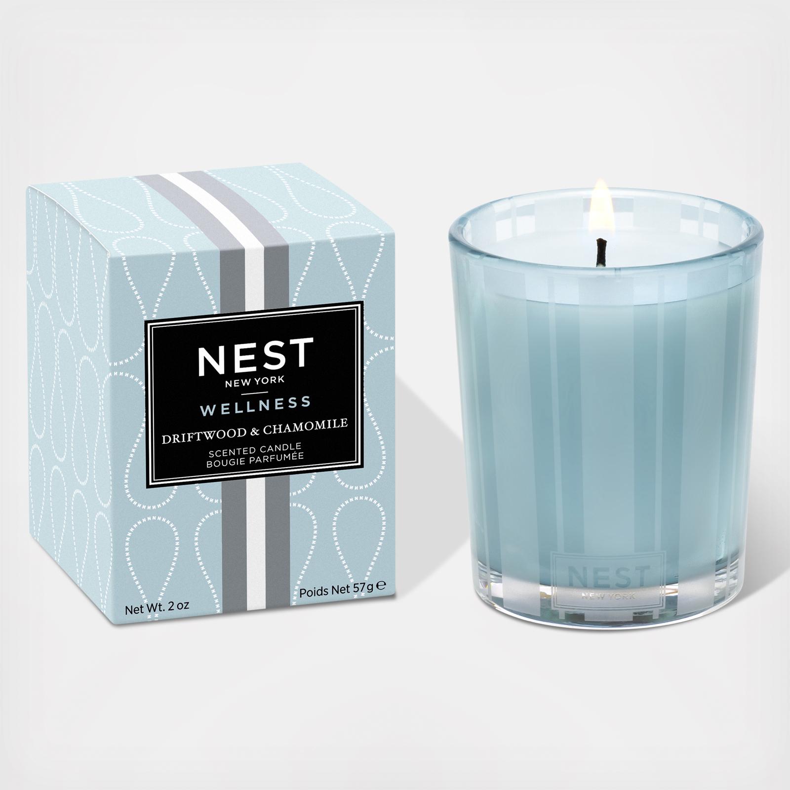 NEST Fragrances, Wellness Driftwood Chamomile Votive Candle Zola