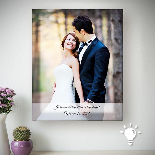 Wedding Photo Lighted Canvas