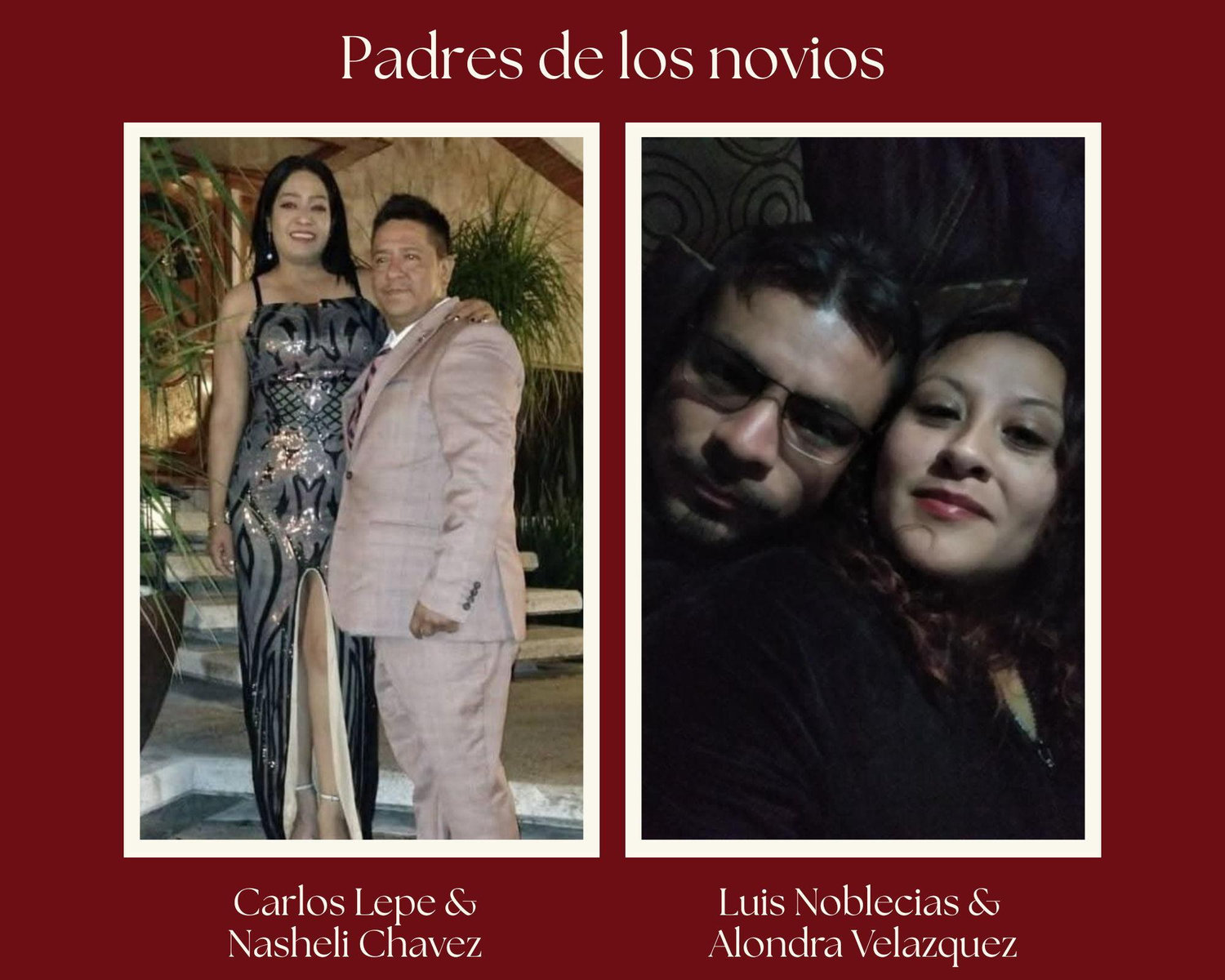 The Wedding Website of Estefania Noblecias and Asher Lepe