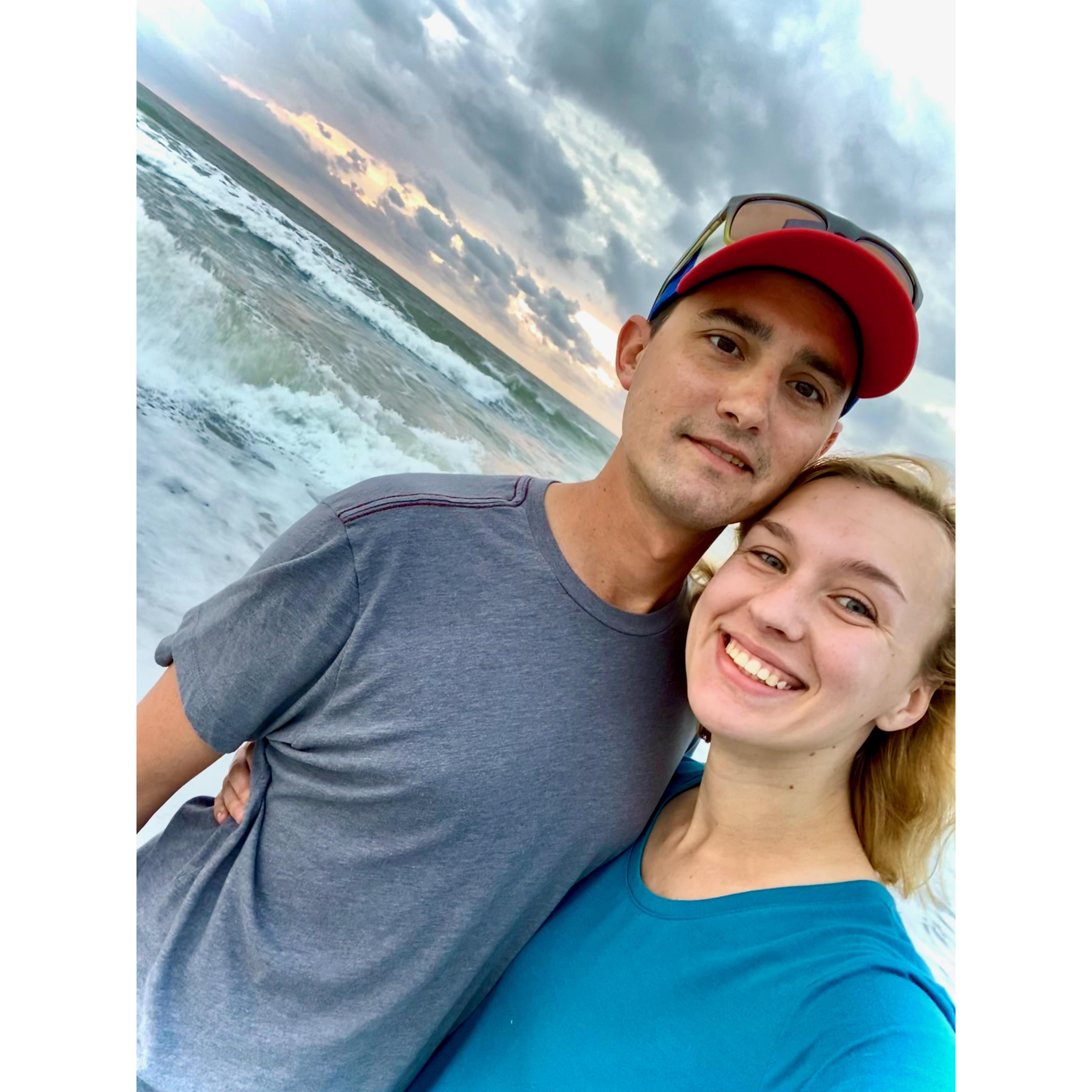 Enjoying the beach in NC